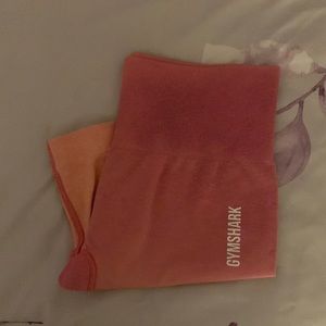 Pink to orange ombré gymshark shorts